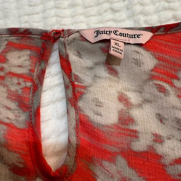 Juicy Couture Sleeveless Orange Top with Sequin Detail Size XL - Picture 4 of 4